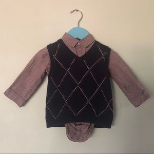 Negotiable Janie and Jack  Shirt and Vest 12-18m